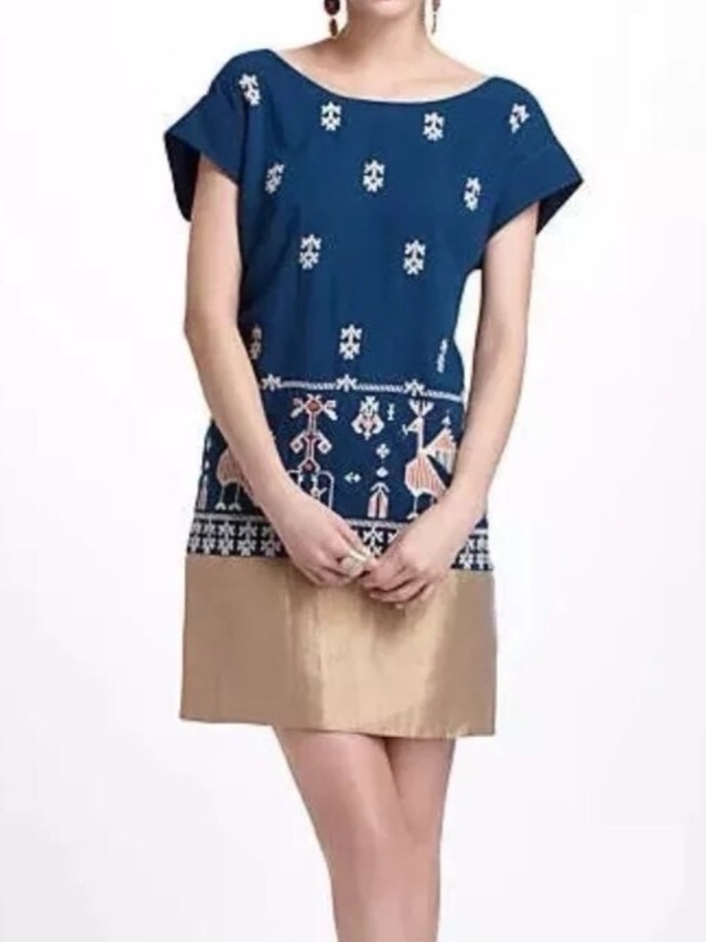 Anthropologie Floreat Avian Myth Shift Dress